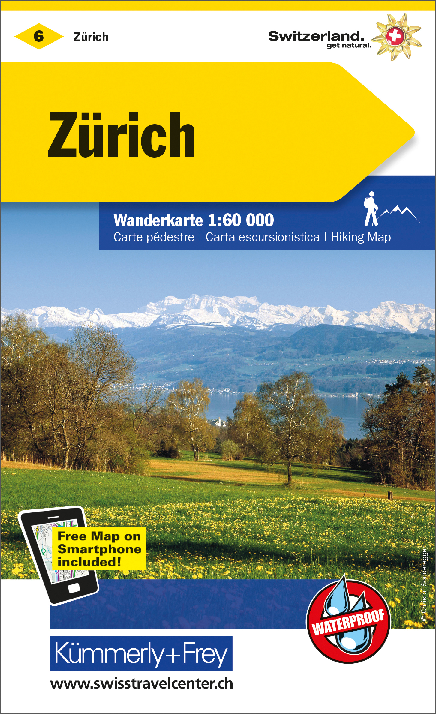 KÜMMERLY+FREY Carte des randonnées 325902206 Zürich 1:60'000