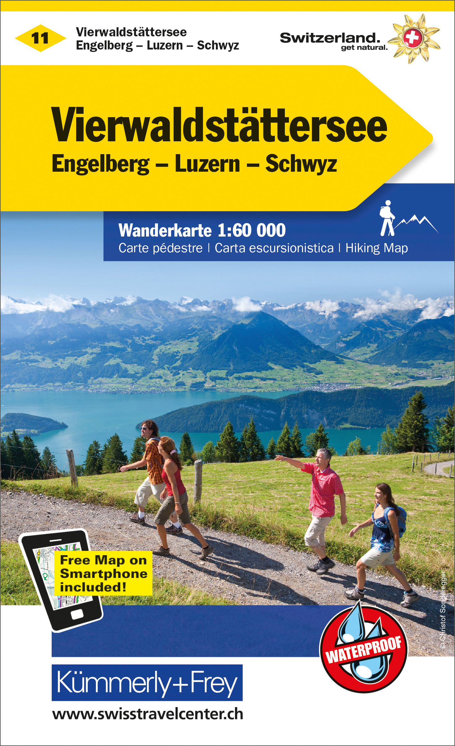 KÜMMERLY+FREY Carte des randonnées 325902211 Vierwaldstättersee 1:60'000