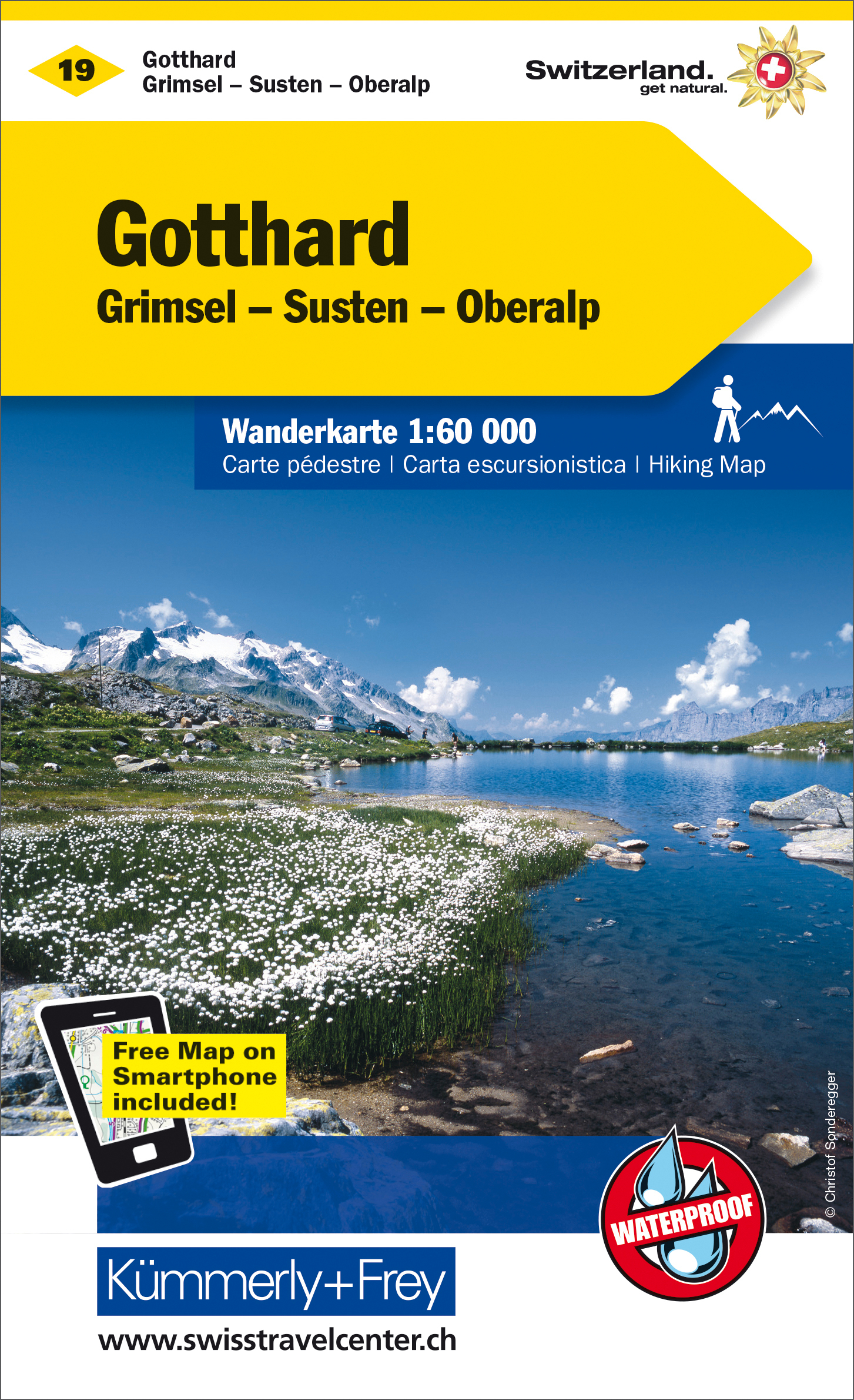 KÜMMERLY+FREY Carte des randonnées 325902219 Gotthard 1:60'000