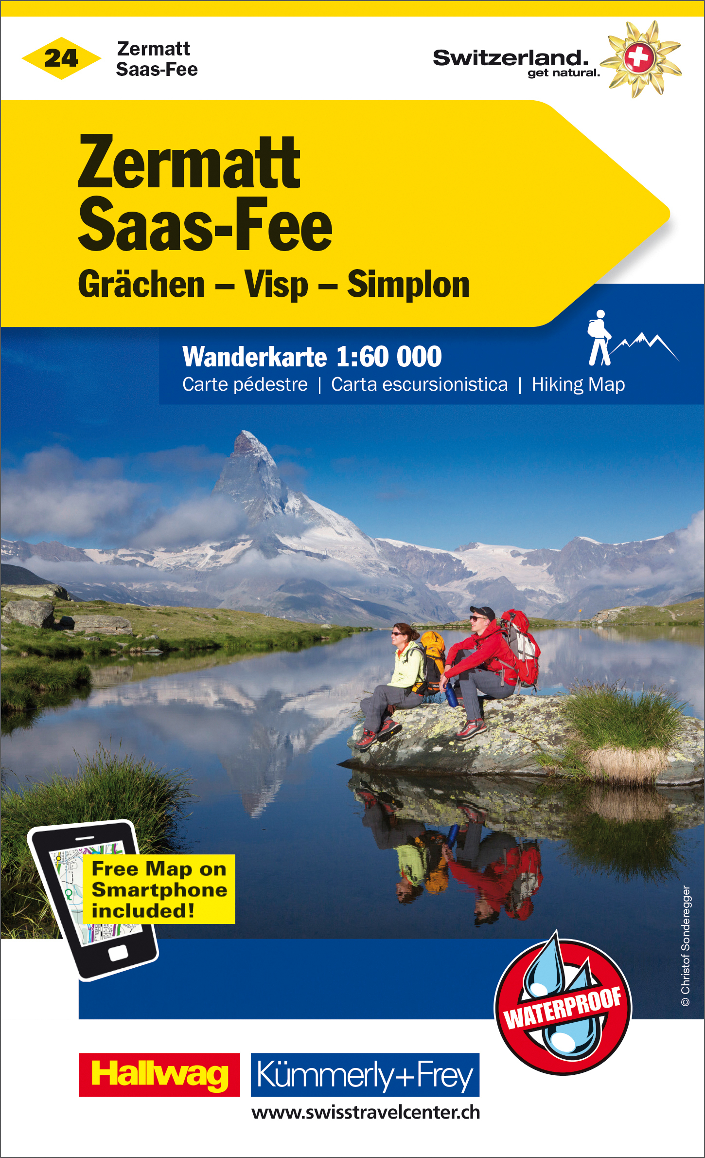 KÜMMERLY+FREY Carte des randonnées 325902224 Zermatt-Saas Fee 1:60'000