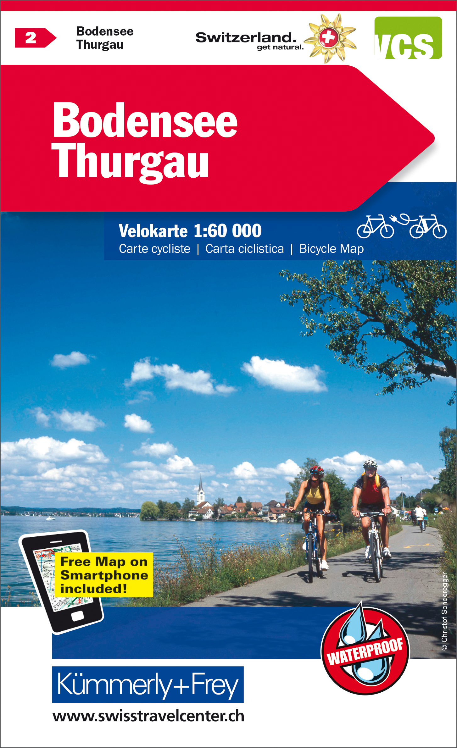 KÜMMERLY+FREY Velokarte 325902402 Bodensee-Thurgau 1:60'000
