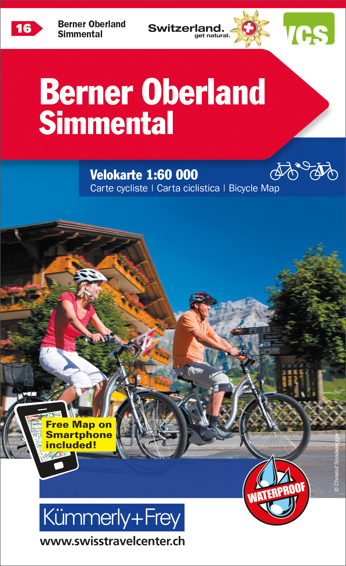 KÜMMERLY+FREY Velokarte 325902416 BE Oberland-Simmental 1:60'000