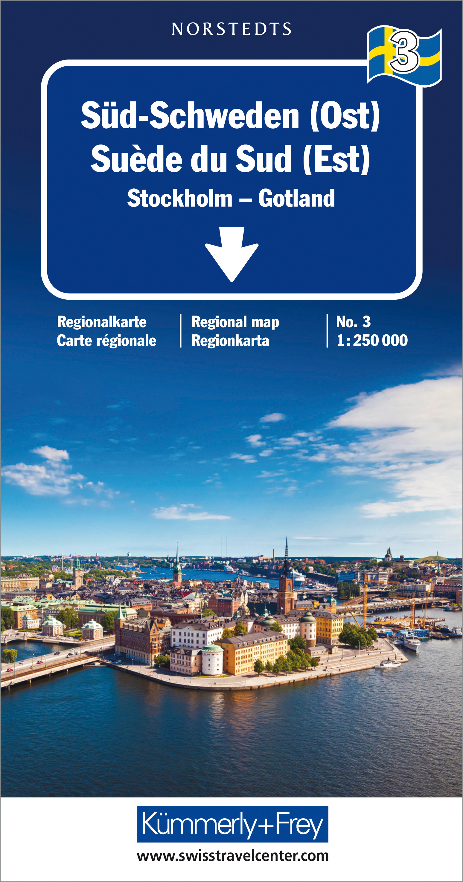 photo KÜMMERLY+FREY Carte routière 9783259018101 Süd-Schweden (Ost) 1:250'000