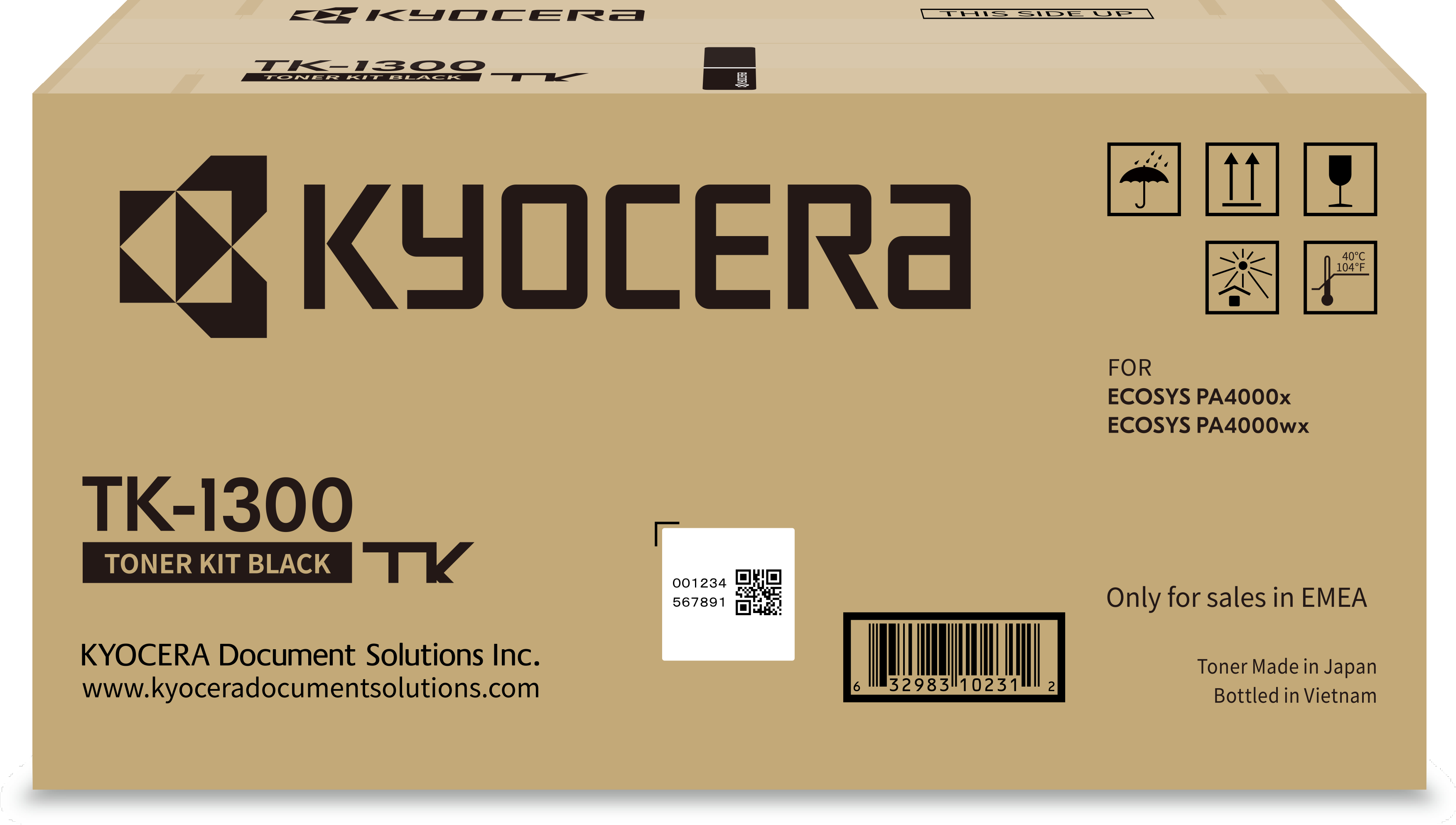 photo KYOCERA Cartouche toner noir TK-1300 Ecosys PA4000x 3000 pages