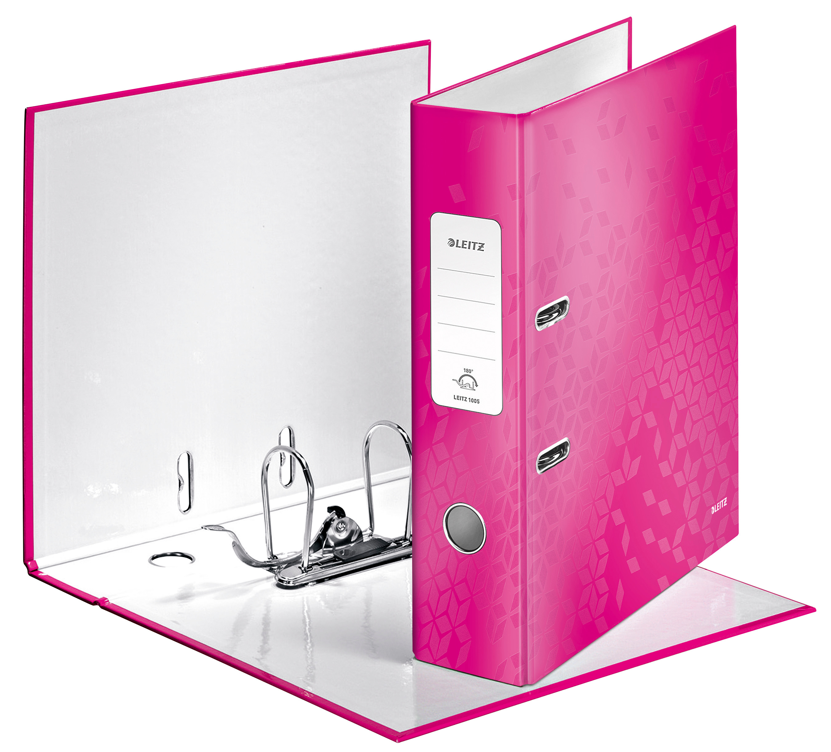 LEITZ Classeur WOW 180° 8cm 10050023 pink A4