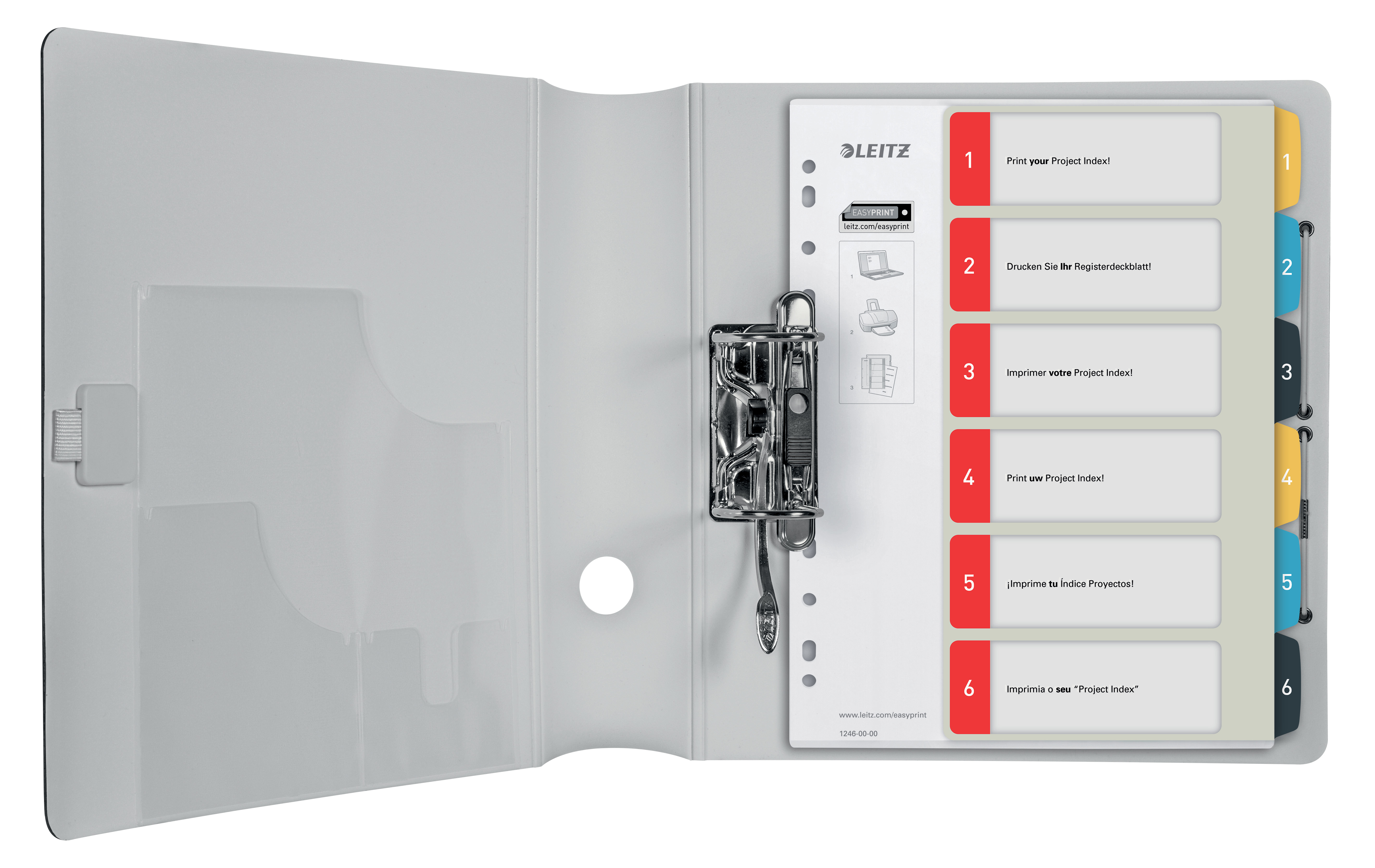 LEITZ Répertoire Cosy PP color A4 1246-00-00 Numéros 1-6
