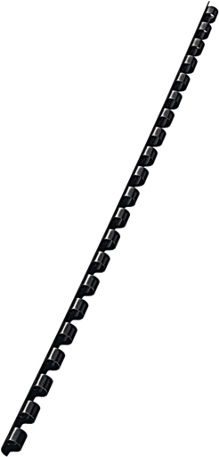 LEITZ Reliures en plastique 6mm A4 35040 noir, 21 anneaux 100 pièces