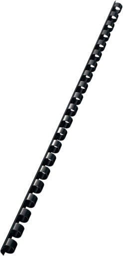 LEITZ Reliures en plastique 8mm A4 35041 noir, 21 anneaux 100 pièces