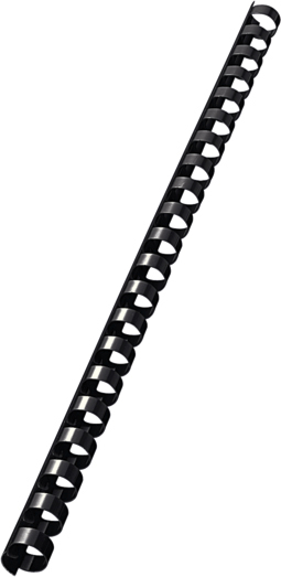 LEITZ Reliures en plastique 12mm A4 35043 noir, 21 anneaux 100 pièces
