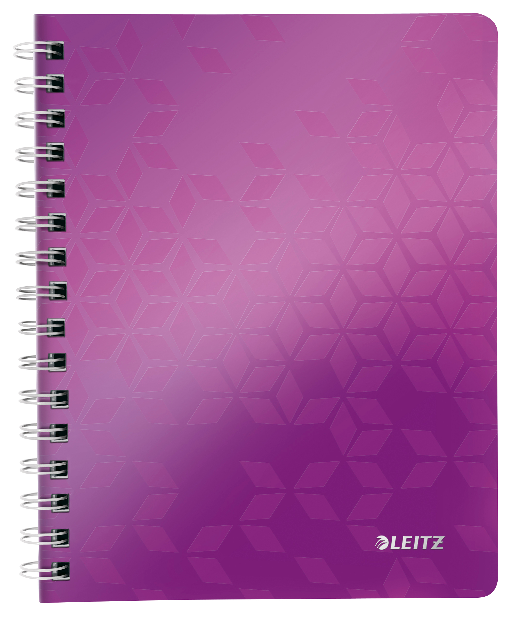 photo LEITZ Cahier spirale WOW PP A5 4639-00-62 violet, ligné 80 feui.