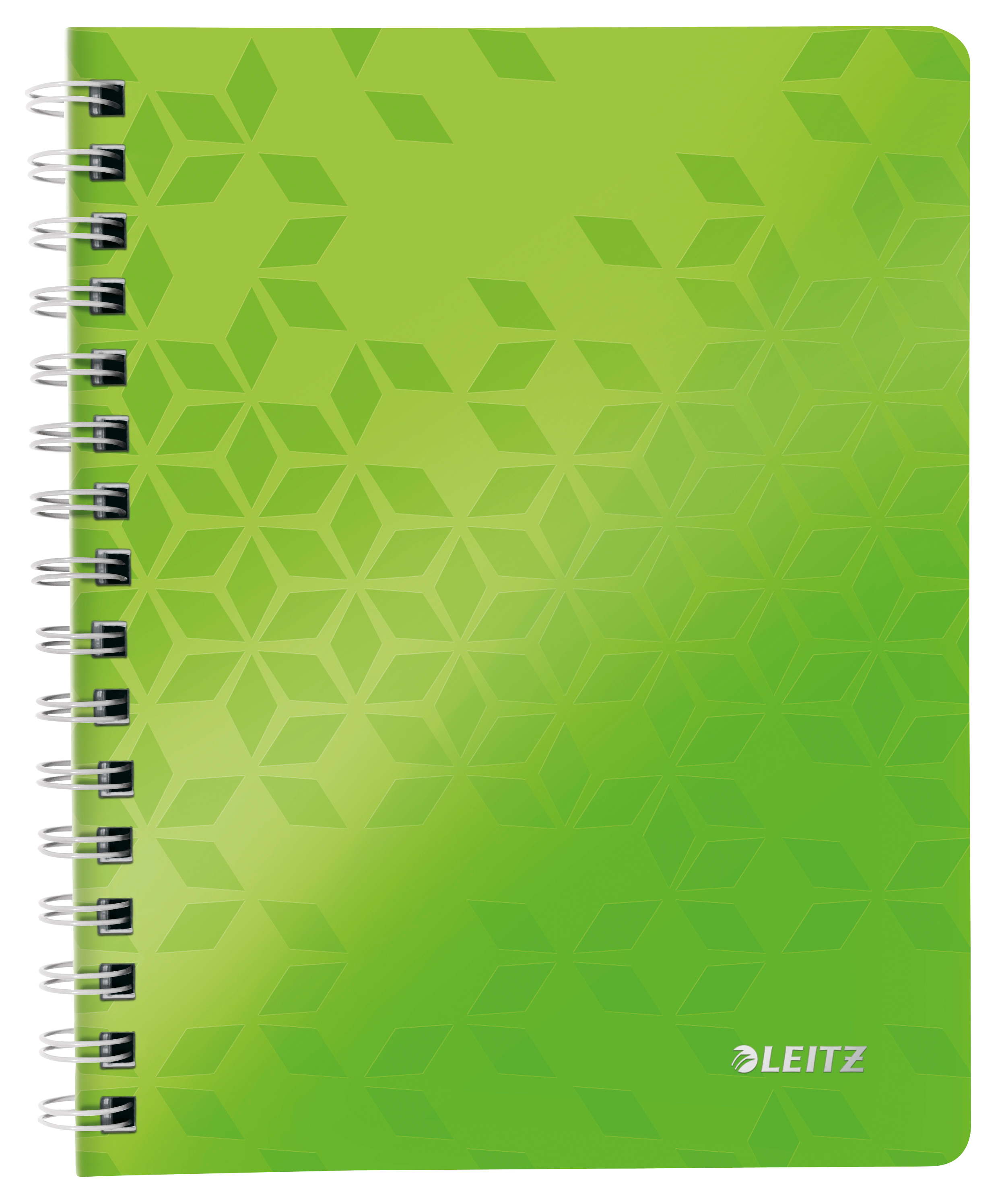 photo LEITZ Cahier spirale WOW PP A5 4641-00-54 vert, quadrillé 5mm 80 feui.