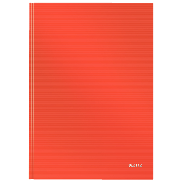 LEITZ Carnet Solid, Hardcover A4 46650020 ligné rouge claire