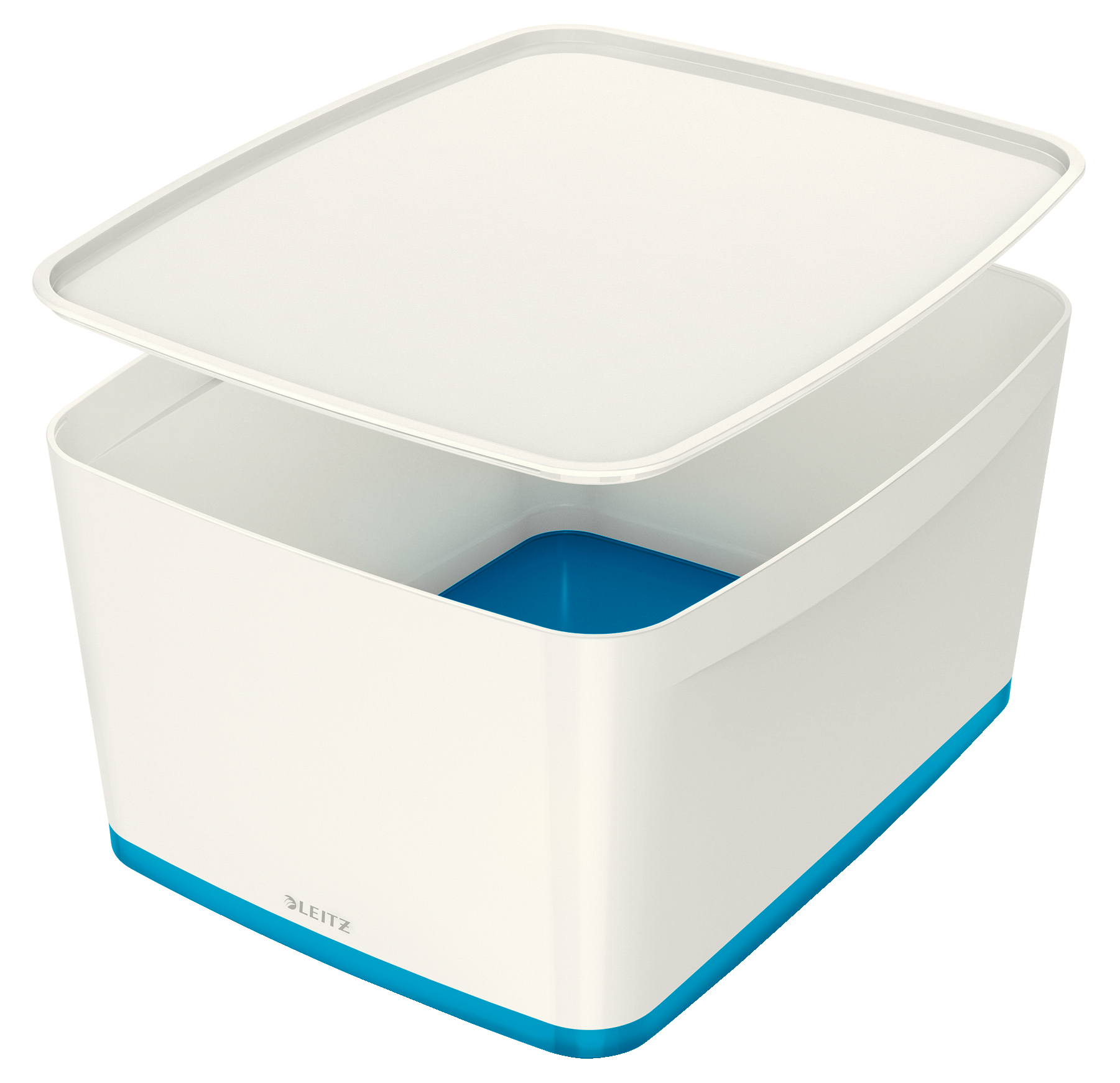 LEITZ MyBox L avec couvercle 18lt 52161036 blanc/bleu