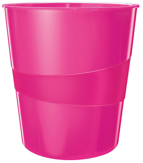 LEITZ Corb. à papier WOW 15 litre 52781023 pink pink