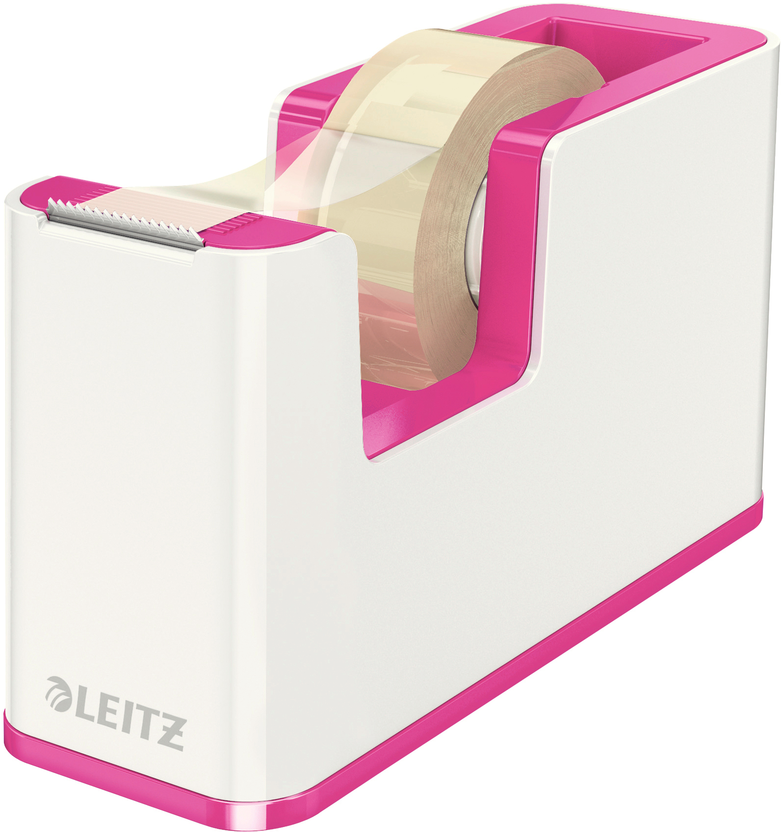 LEITZ Tape Dispenser WOW 19mmx33m 53641023 blanc/pink