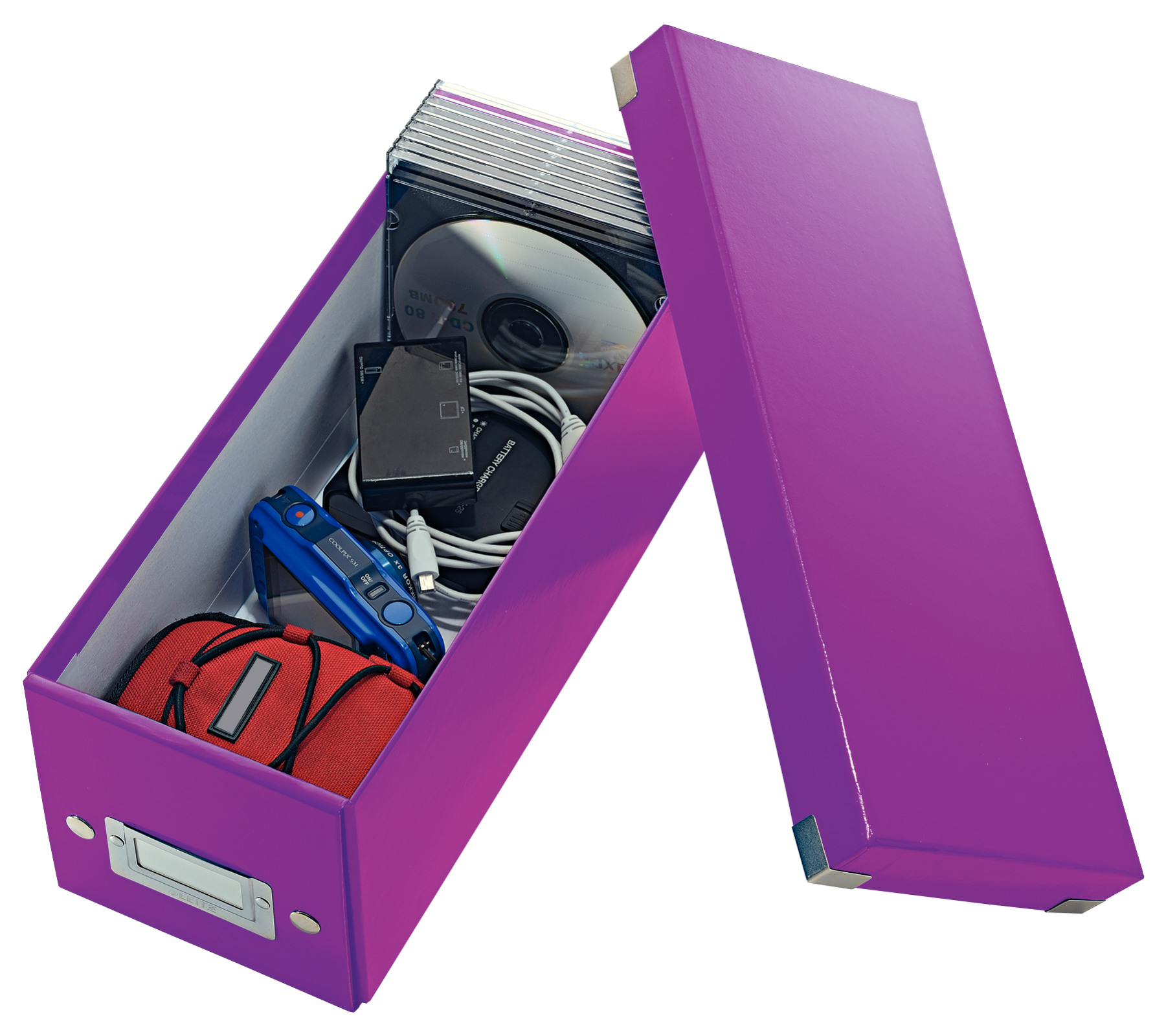 LEITZ Click&Store WOW CD-Box 60410062 violet 143x136x352mm