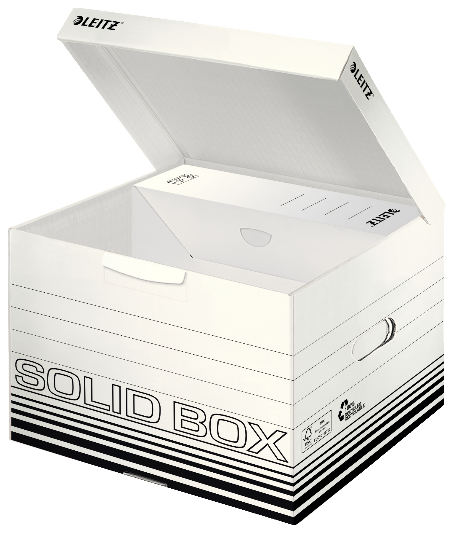 LEITZ Solid Box M 6118-00-01 blanc 325x270x360mm