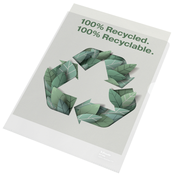 LEITZ Dossier PP Recycle A4 627496 transparent, 100my 100 pcs.
