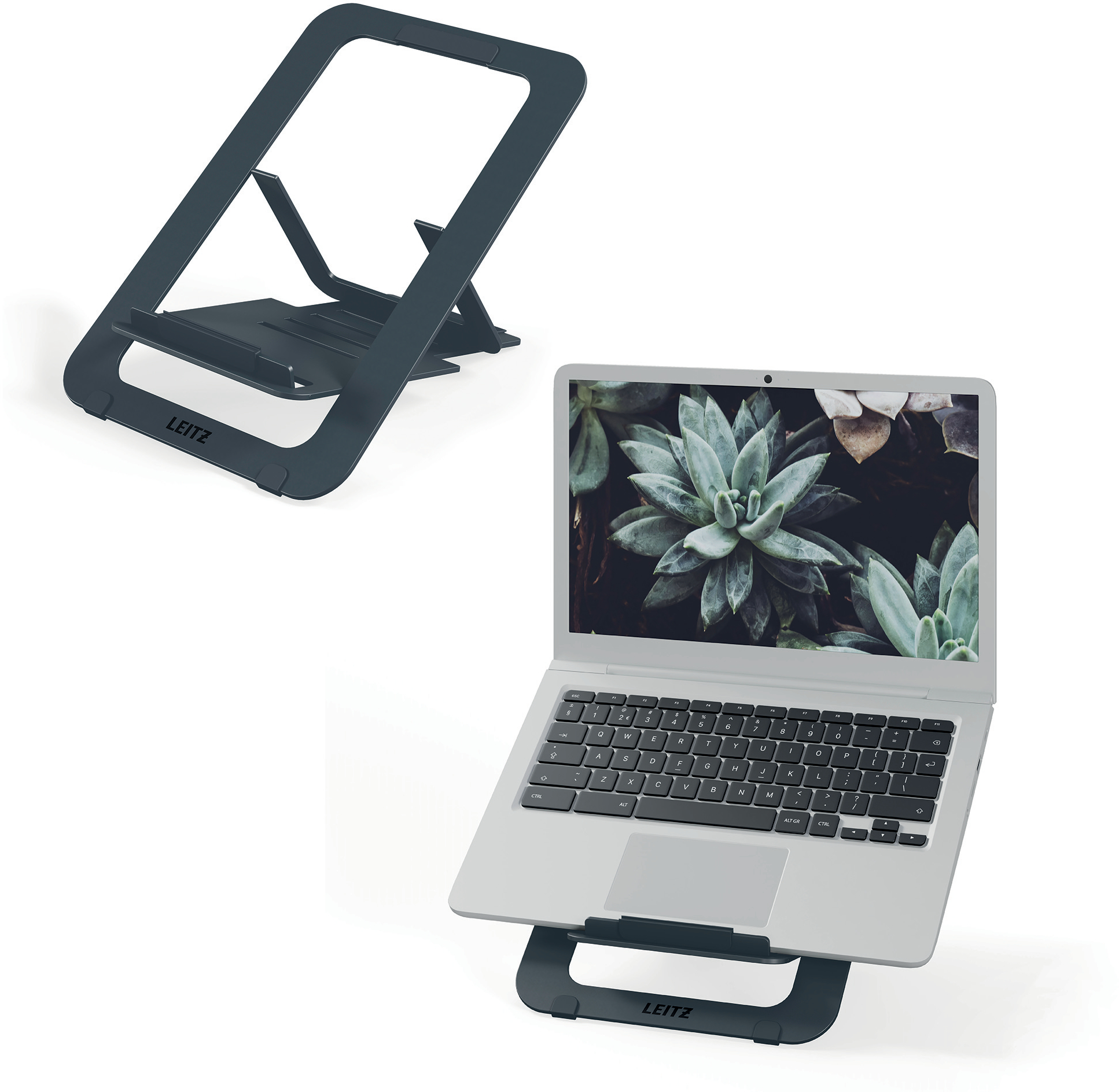 photo LEITZ Support pour moniteur Ergo 6346-00-89 Alu, Gris fonce