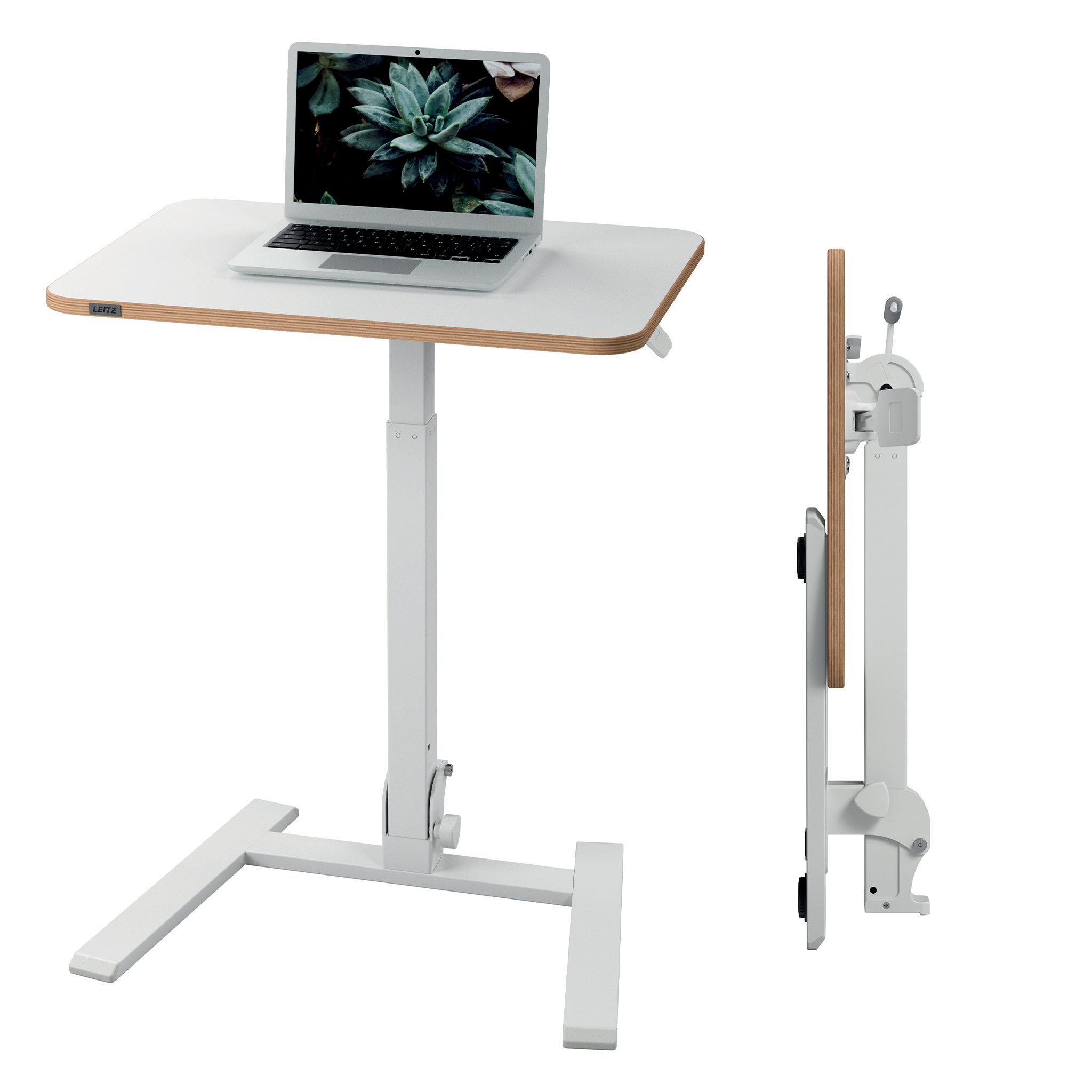 photo LEITZ Bureau assis-debout ergo 6588-00-01 Blanc, réglable en hauteur