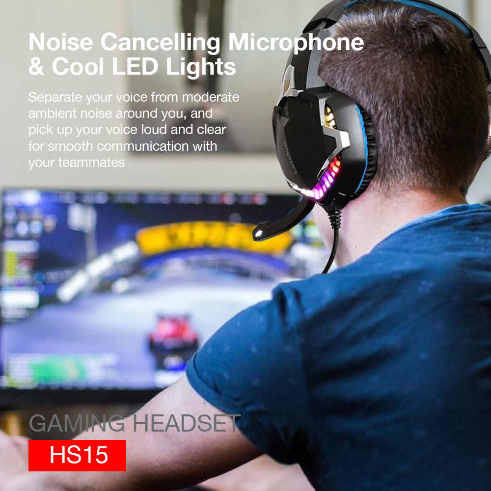 LENOVO Gaming Headphones HS15 HS15-BK