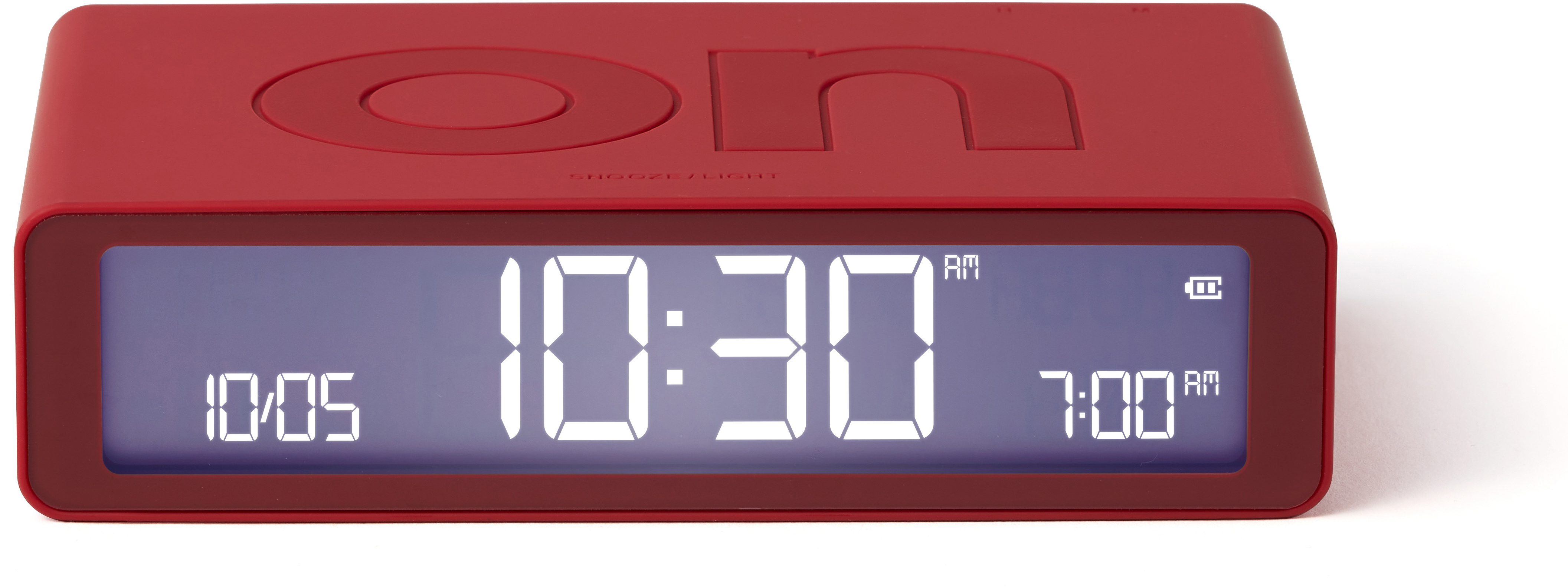 photo LEXON Réveil Flip Classic LR157R9 rouge, USB-C