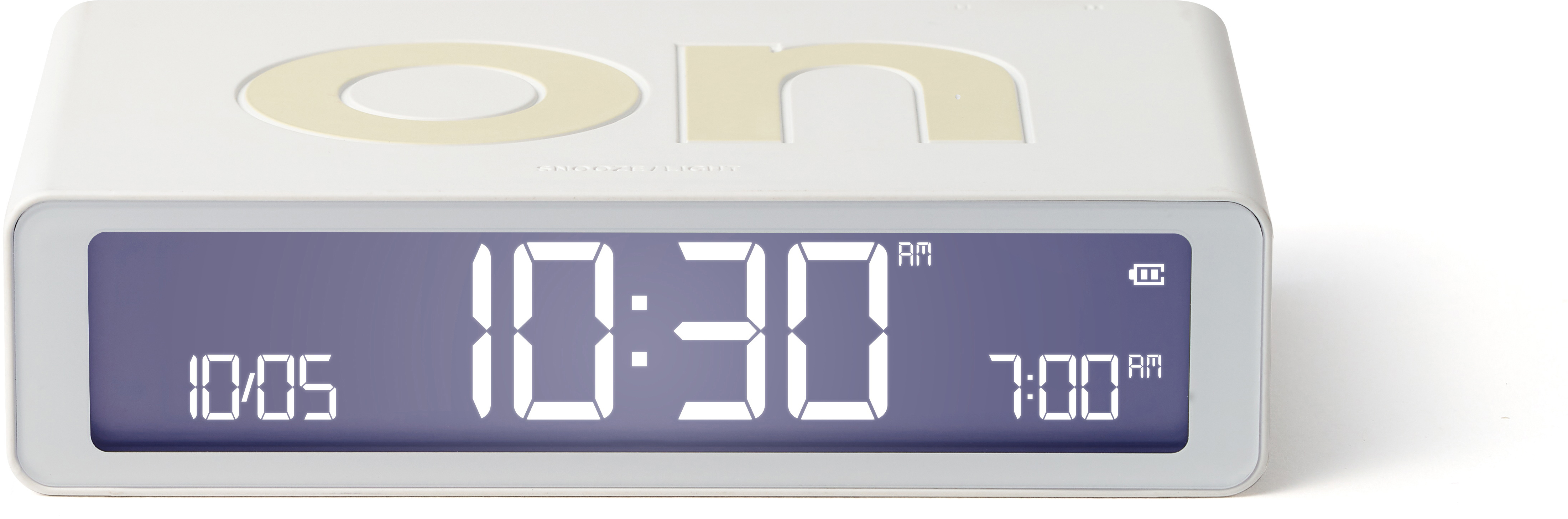 photo LEXON Réveil Flip Classic LR157W9 blanc, USB-C