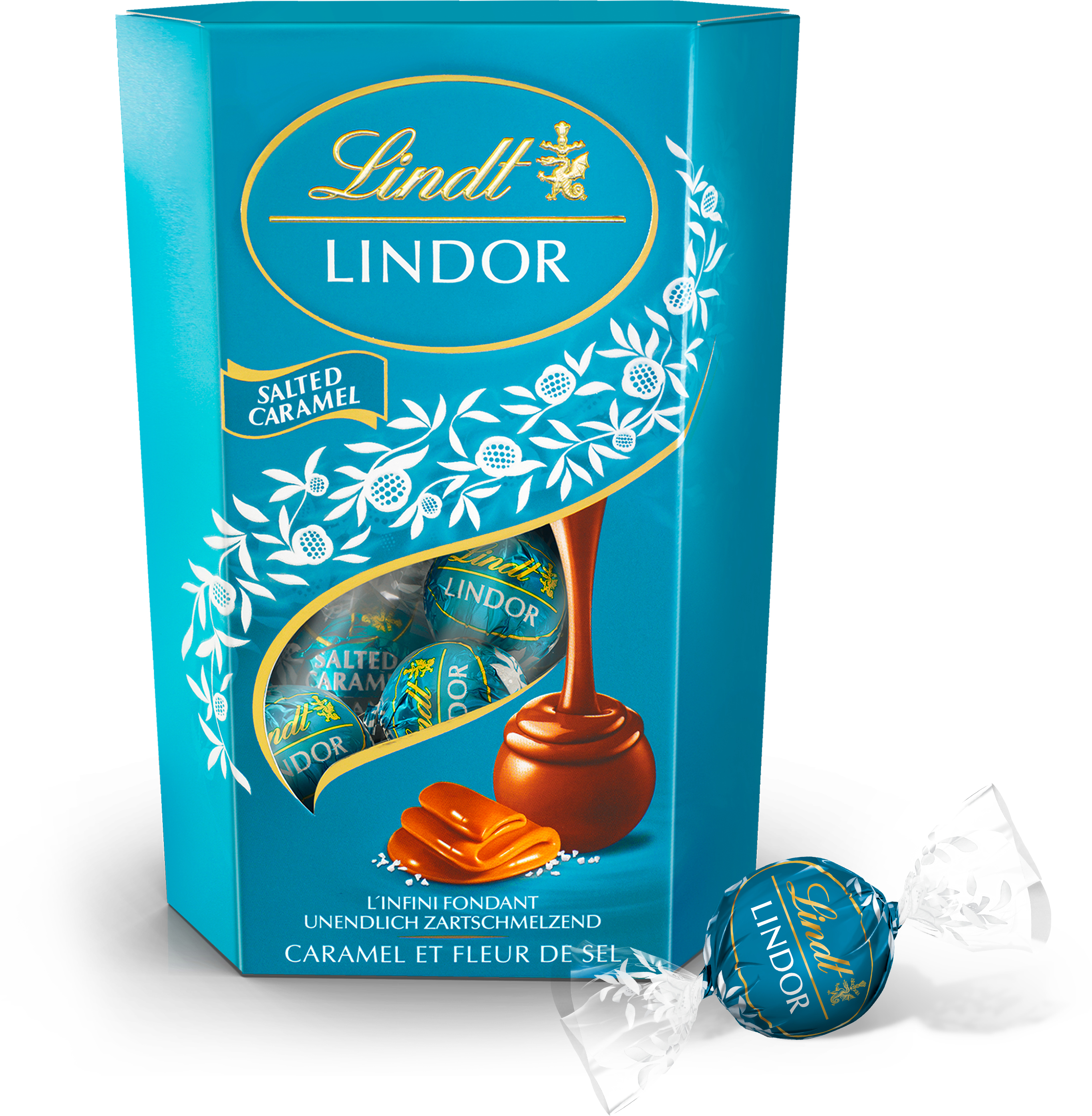 LINDT Lindor Boules 659916 Salted Caramel Lait 200g