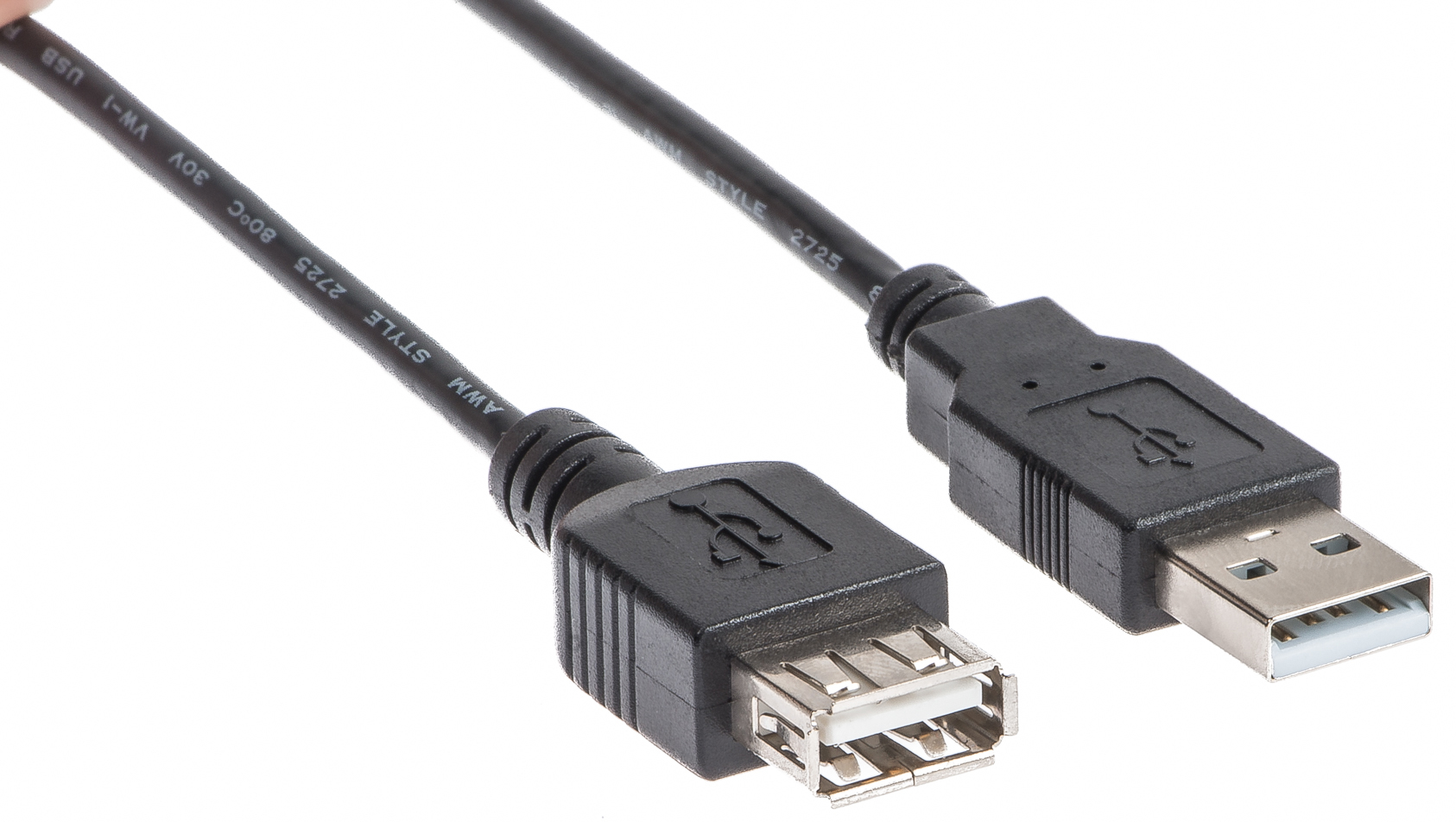 LINK2GO USB 2.0 Cable, A-A US2111MBB male/female, 3.0m male/female, 3.0m