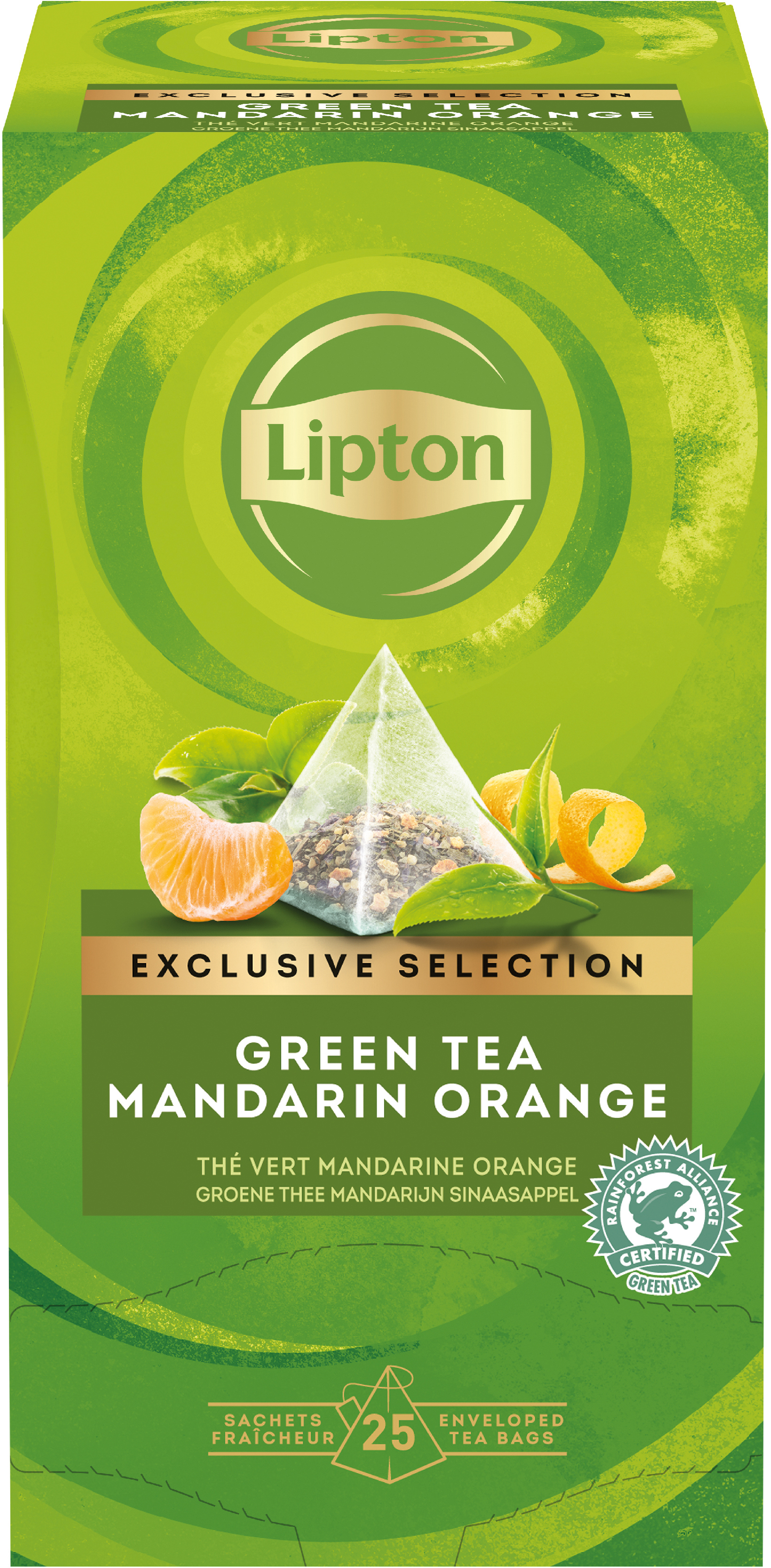 LIPTON Mandarine - Thé orange 4071220 25 Pyramide 25 Pyramide