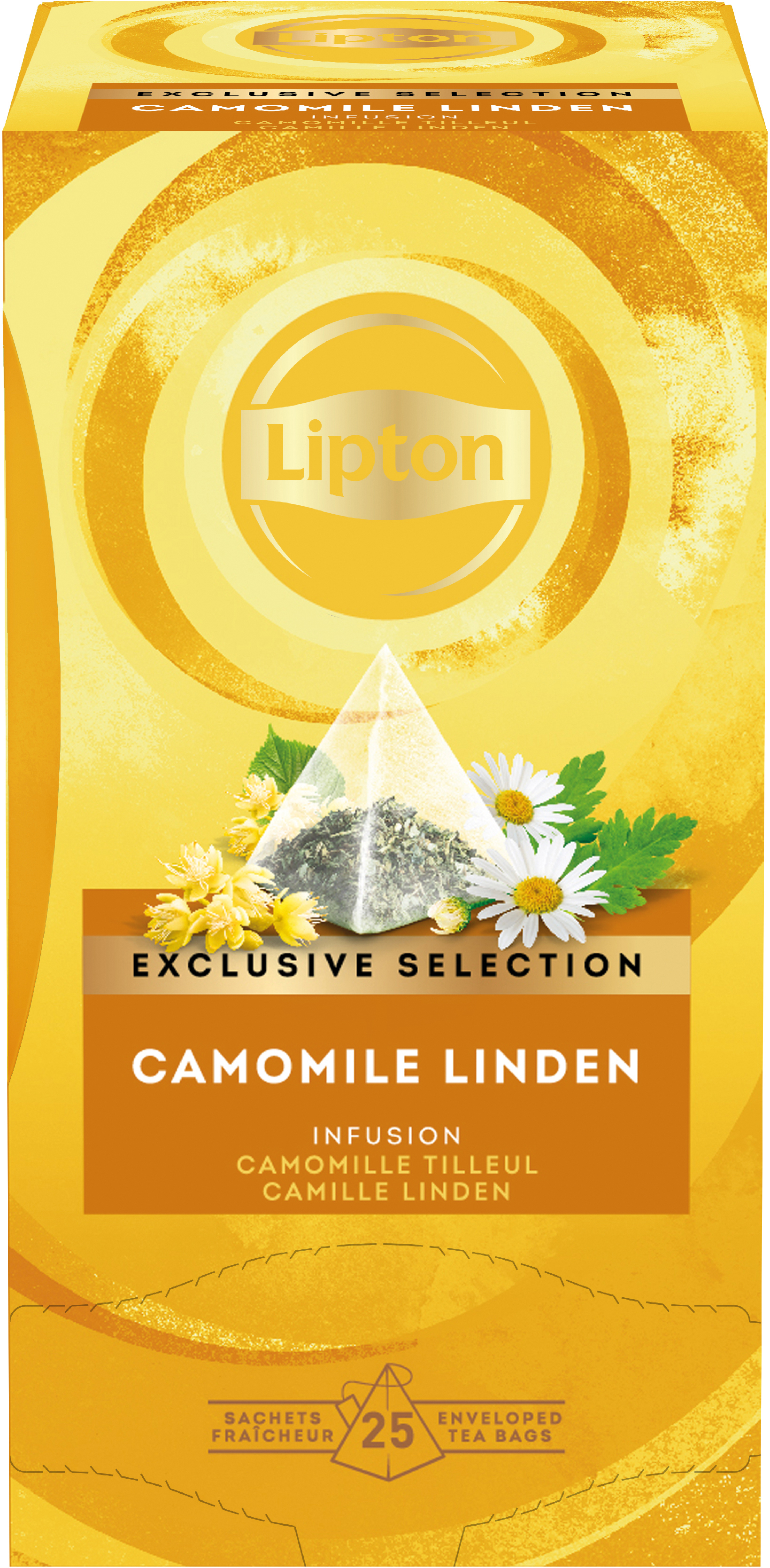 LIPTON Camomille - Thé de tilleul 4091070 25 Pyramide