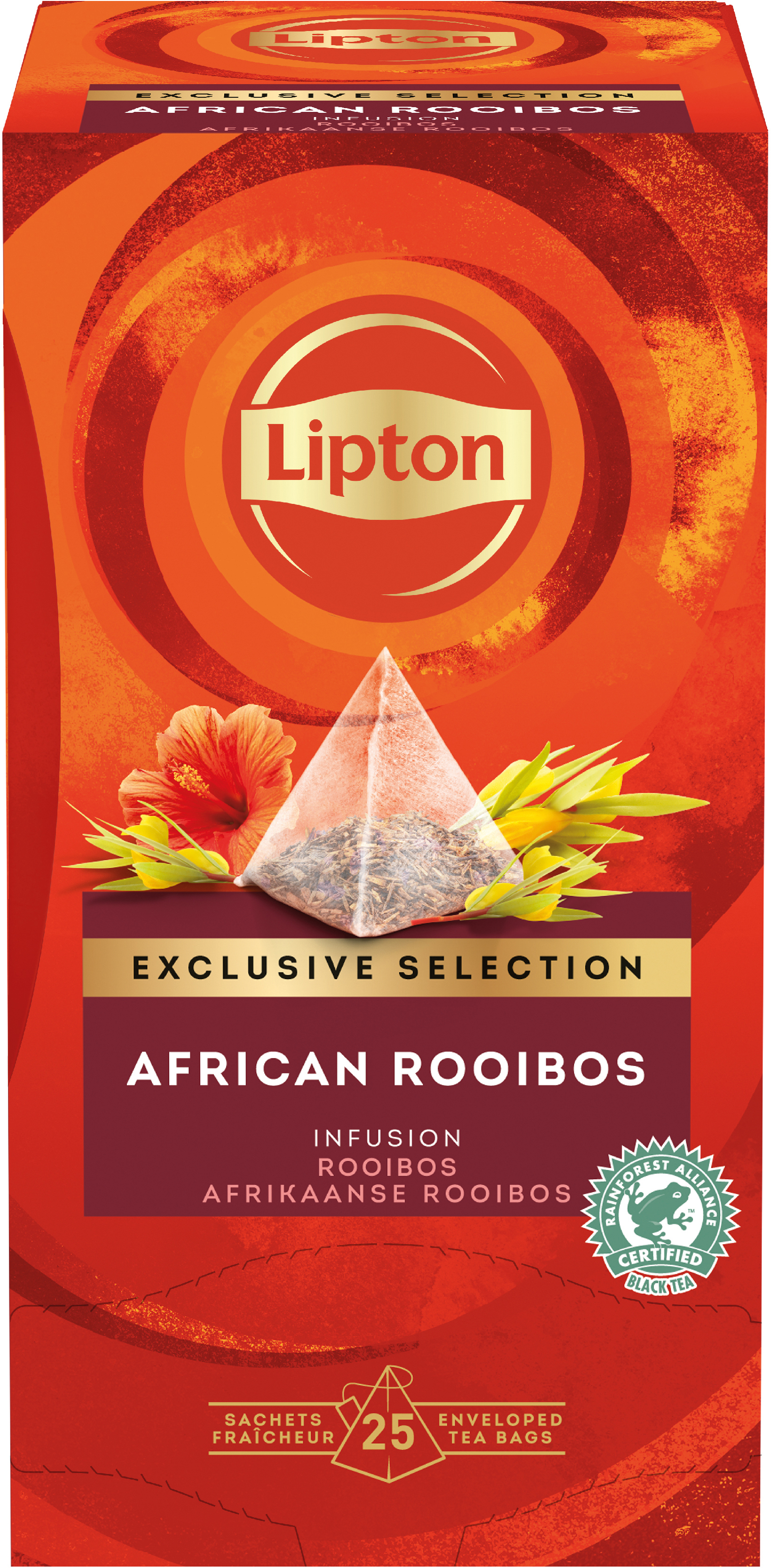 LIPTON Thé rooibos africain 4091079 25 Pyramide