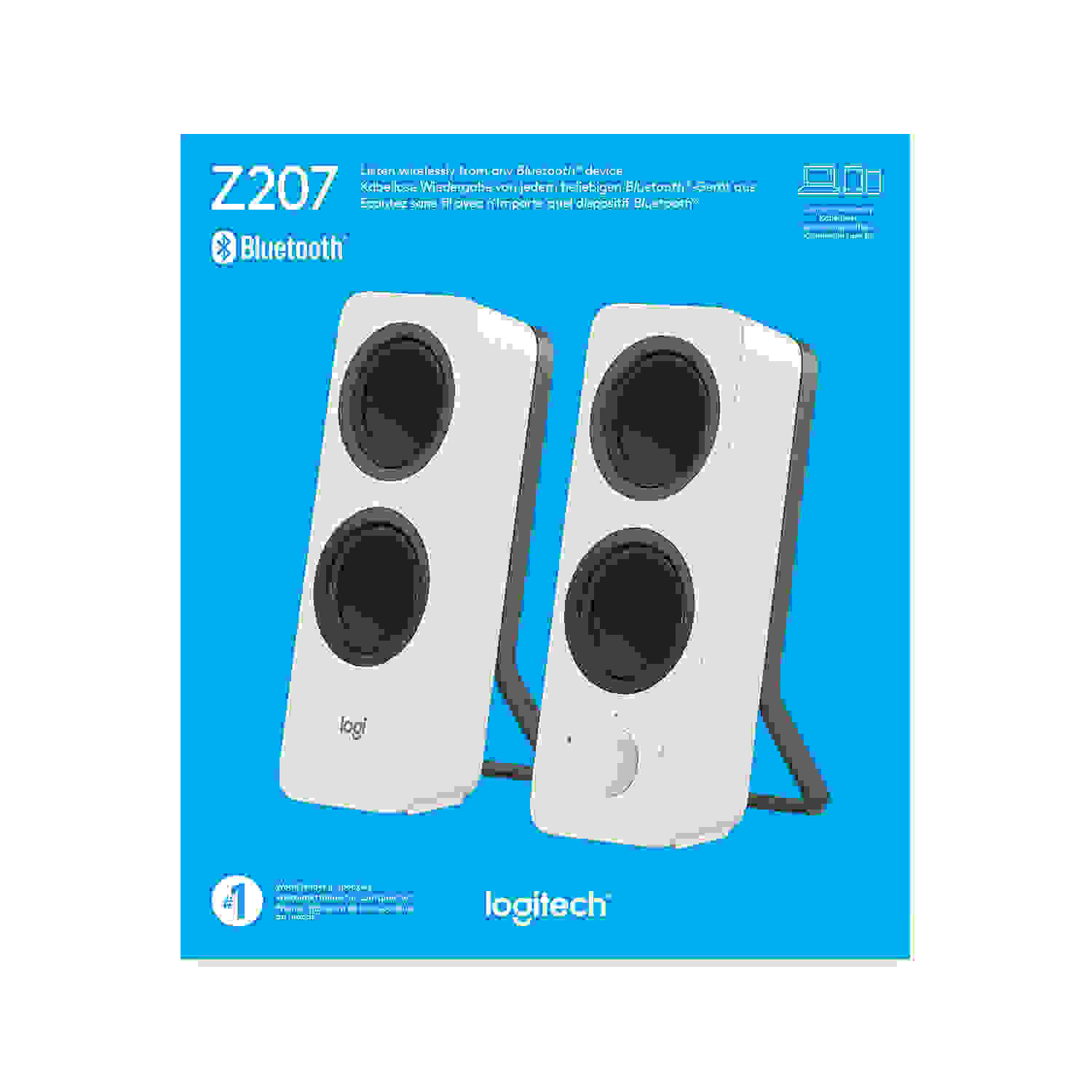 LOGITECH Z207 BT PC-Speakers 2.0 white 980-001292