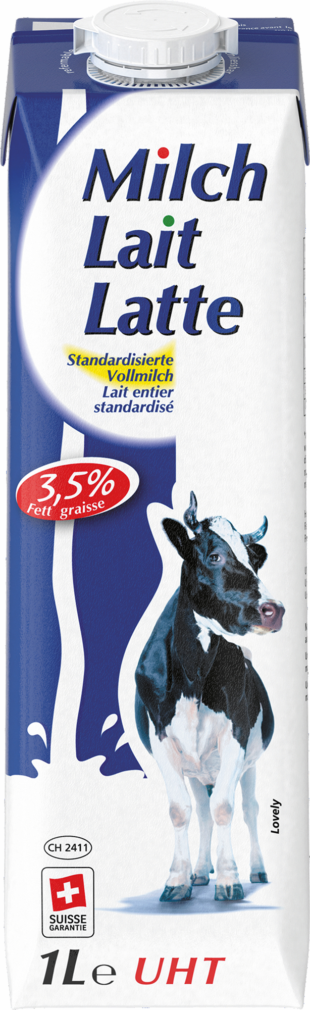 photo LOVELY Lait entier 3,5%, UHT 1346626 1 l, 6 pcs.