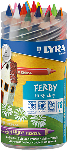 LYRA Crayon de couleur Ferby 3623180 18 couleurs