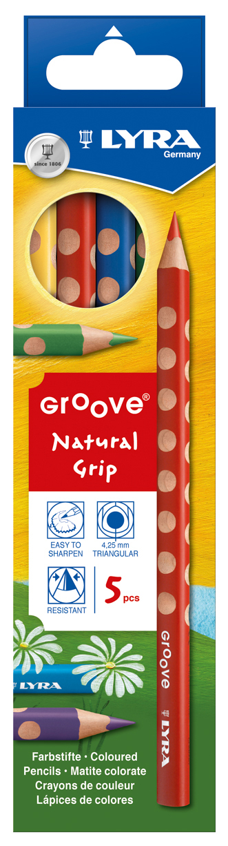 LYRA Crayon de couleur Groove 3811050 5 couleurs