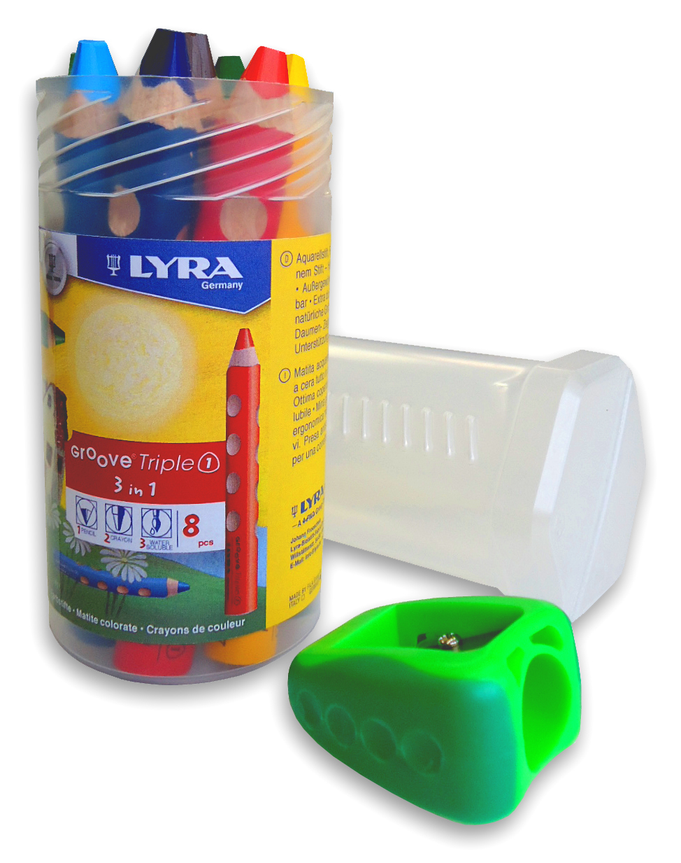 LYRA Crayon de couleur Triple 1 3833080 boîte 8 pcs. boîte 8 pcs.