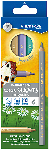 LYRA Crayon de couleur 3941062 6 couleurs étui
