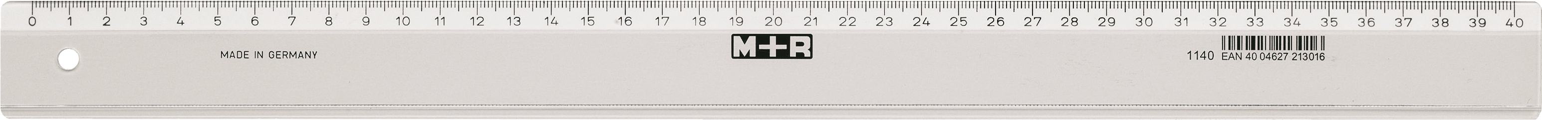 M+R Lineal,schmal 40cm 711400000 geprägte Skala Kunststoff