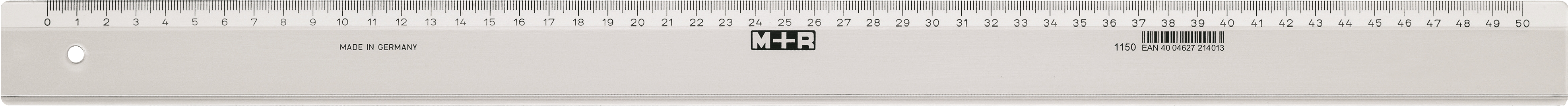 M+R Lineal,schmal 50cm 711500000 geprägte Skala Kunststoff