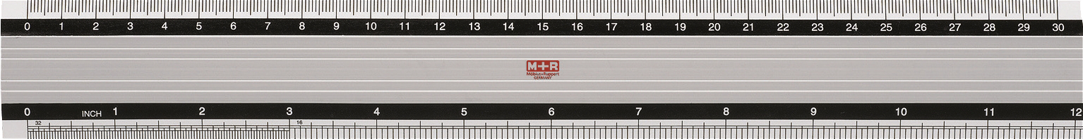 M+R Metall-Lineal 30cm 718300000 skaliert Alu