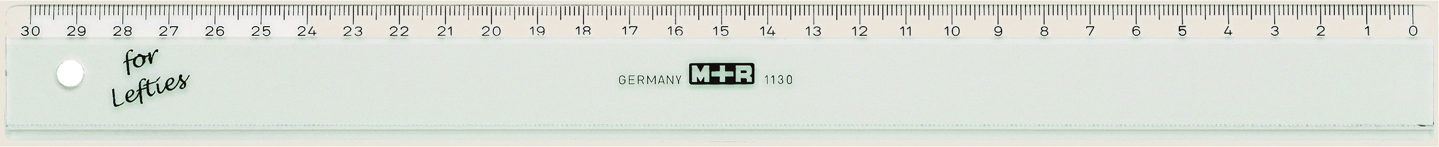 M+R Règle plate 16cm 11160090 transparent