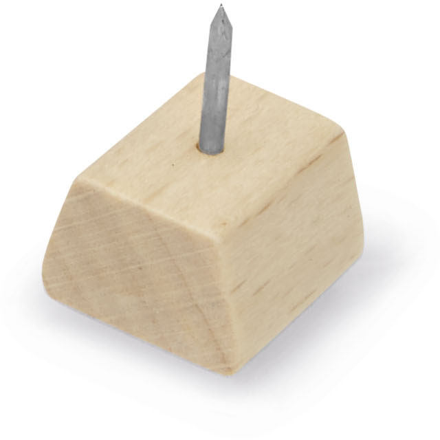 photo MAGNETOPLAN Design épingles tableau 25pcs. 111165549 Wood Series bouleau 18x13x13mm
