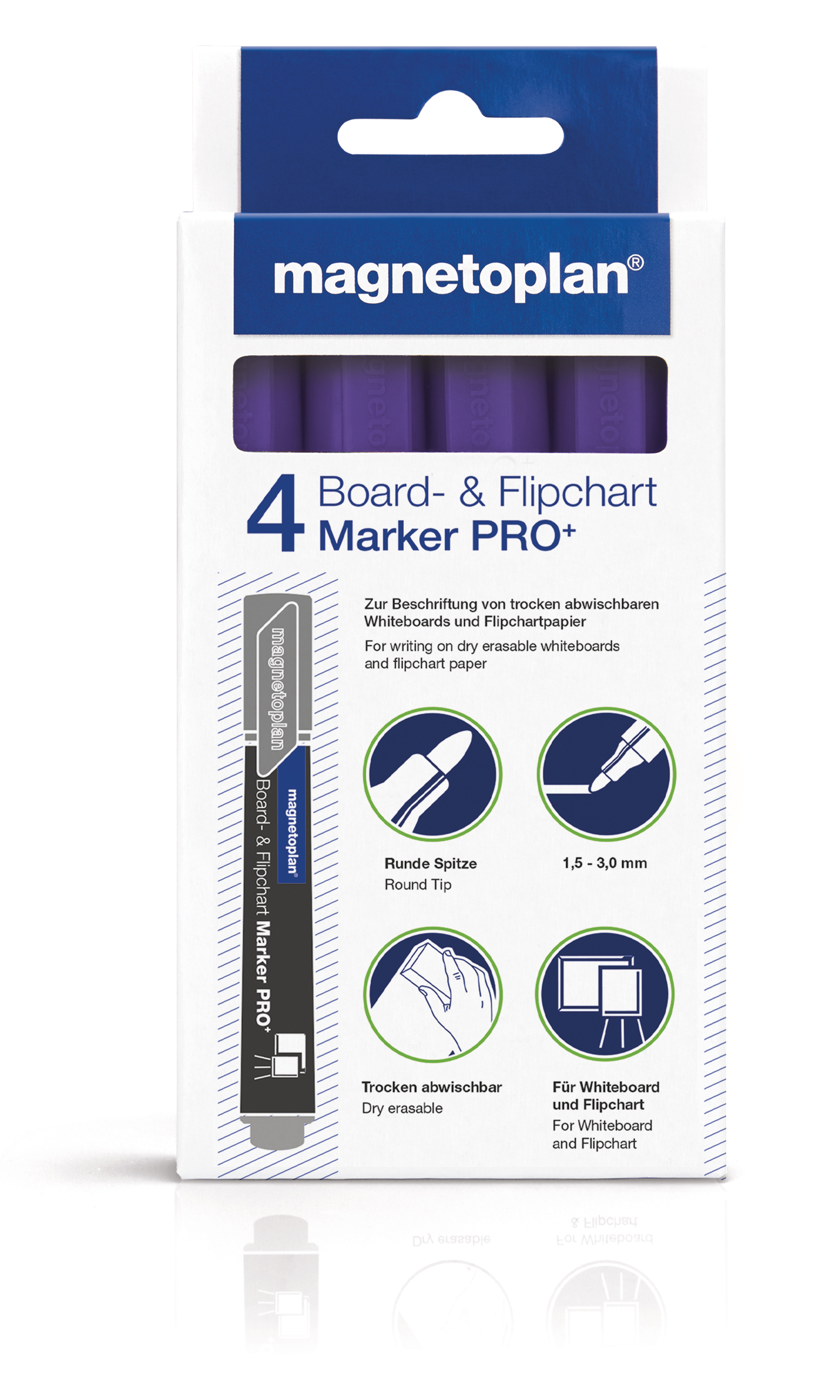 MAGNETOPLAN Marker combiné Pro+ 1228119 violet 4 pcs.