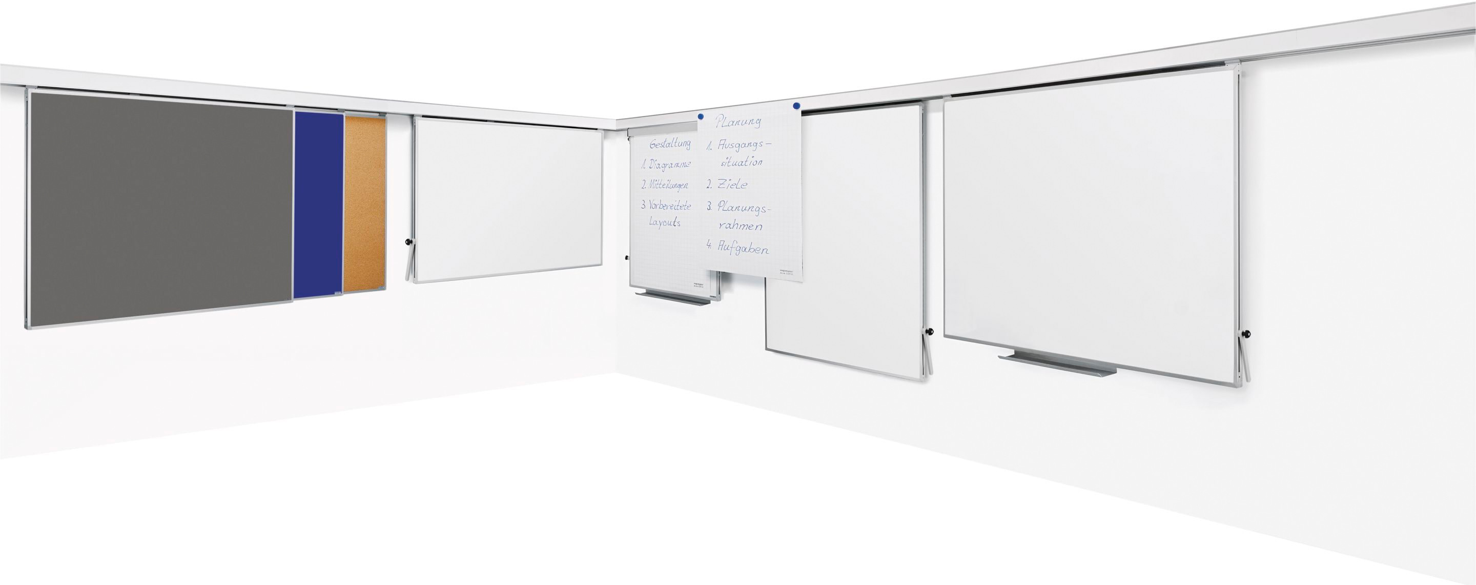 MAGNETOPLAN Flipchart Rail Mural 1246010 p. assembler 750x1000mm