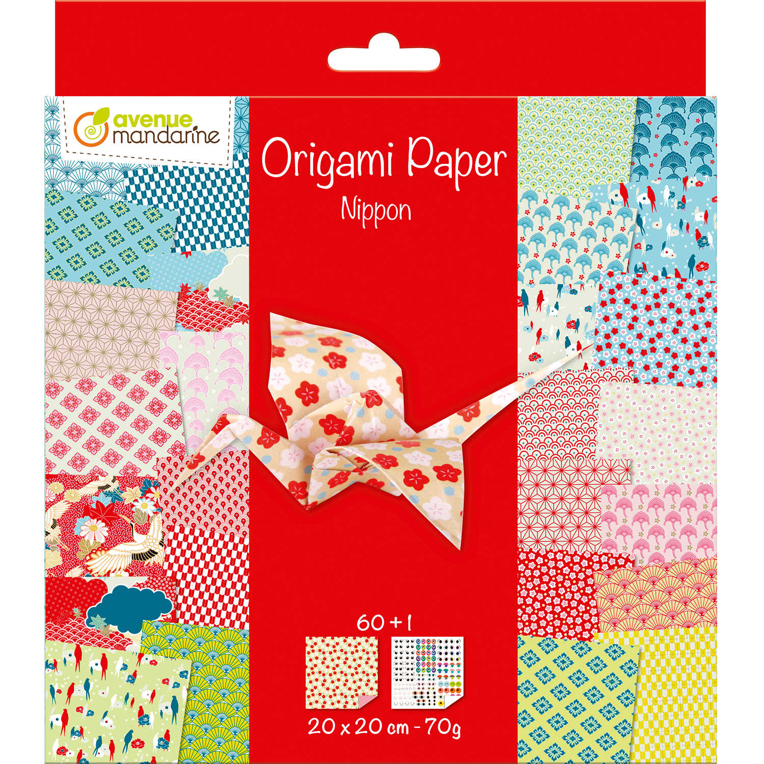 photo MANDARINE Dépliants Origami 20x20cm OR514C Nippon 70g 60 feuilles