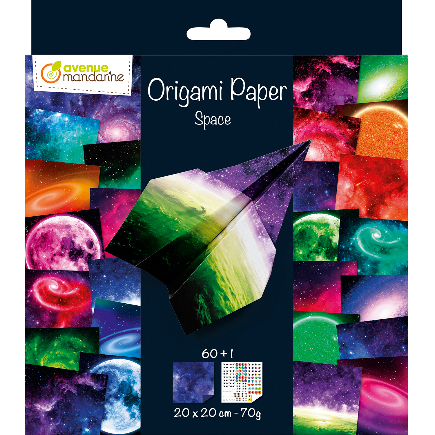 photo MANDARINE Dépliants Origami 20x20cm OR519C Espace 70g 60 feuilles