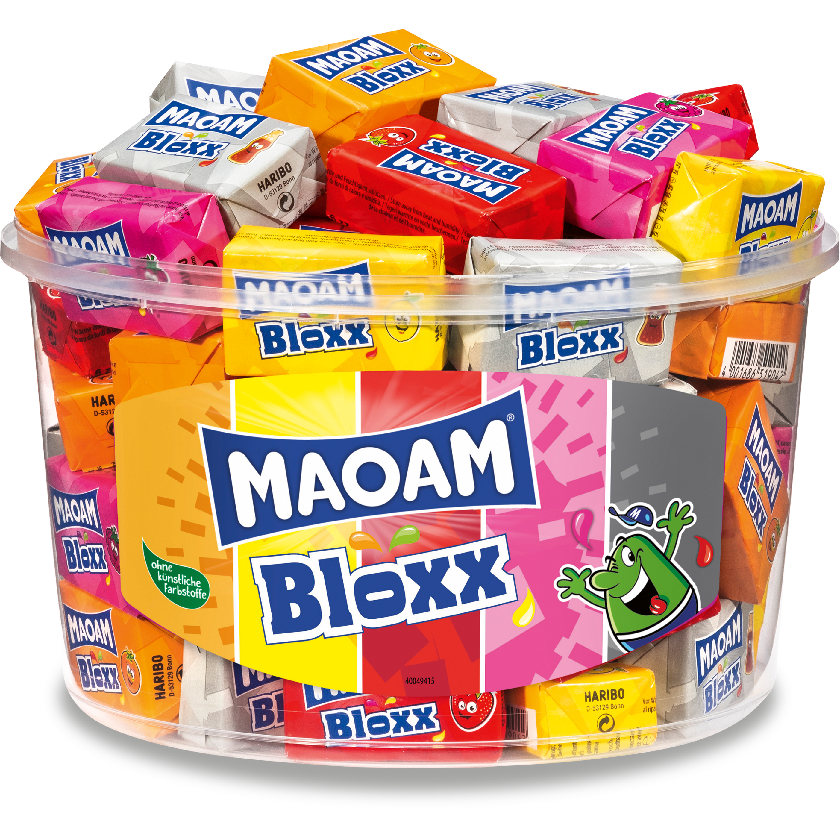 MAOAM Bloxx boîte de fruits 109400000966 50 x 22 g, 1.1 Kg