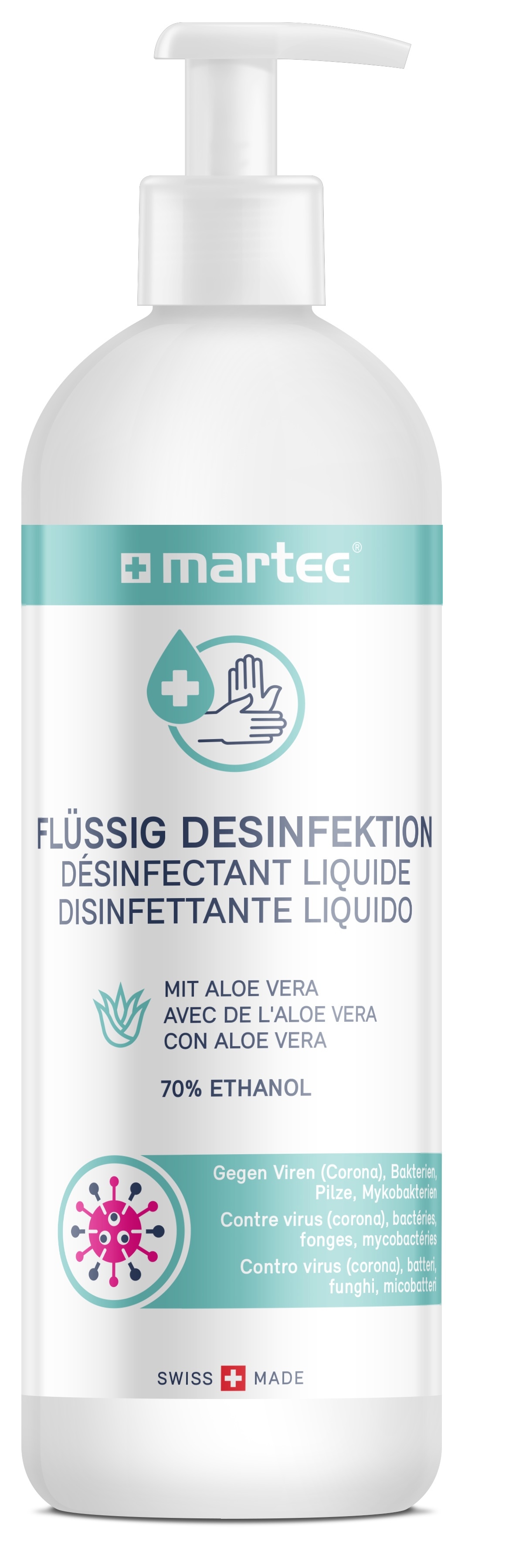 MARTEC Désinfection 500ml 33086 Liquide, Aloe-Vera