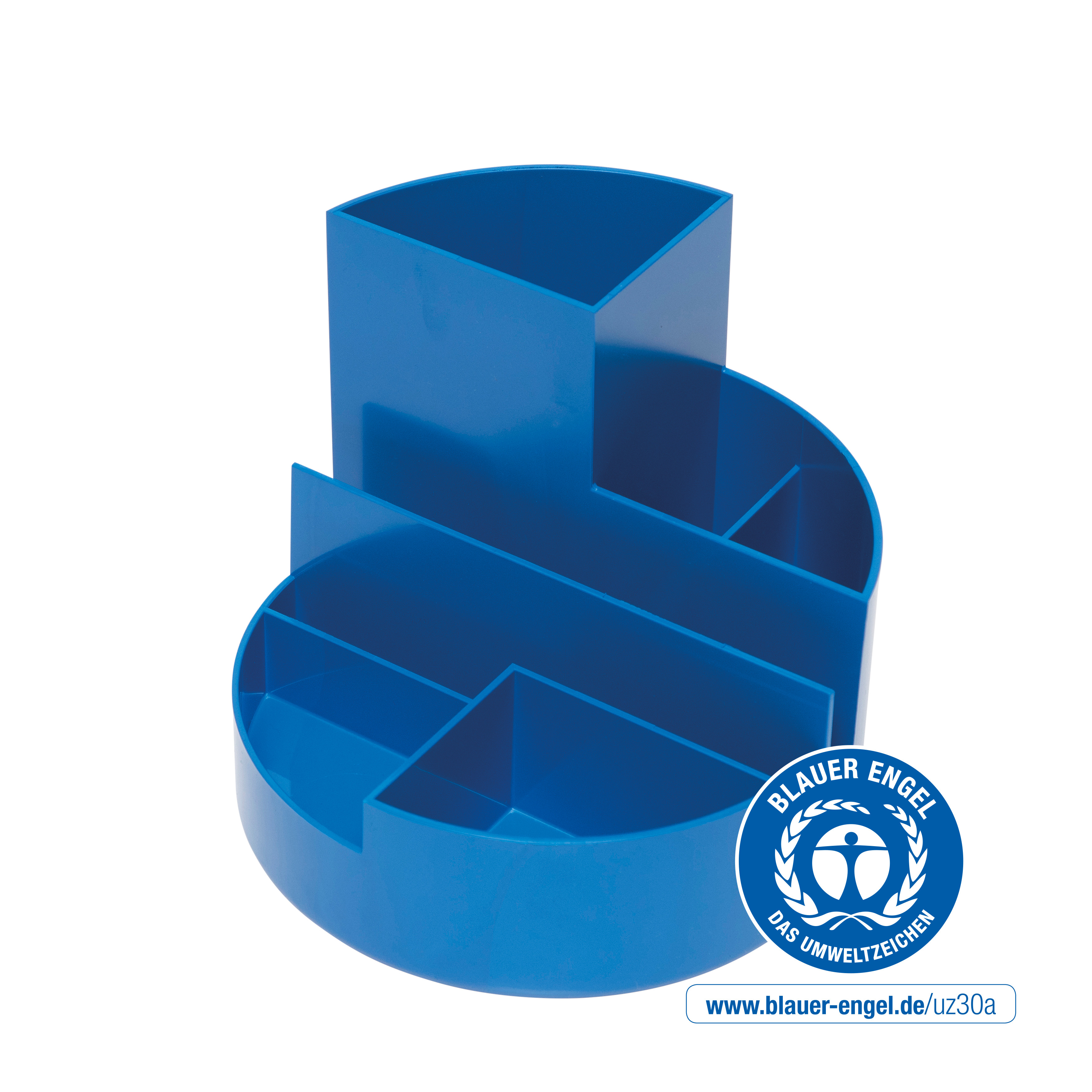 MAUL Porte-crayon recyclé 4117637.ECO 6 compartiments, 14cm, bleu